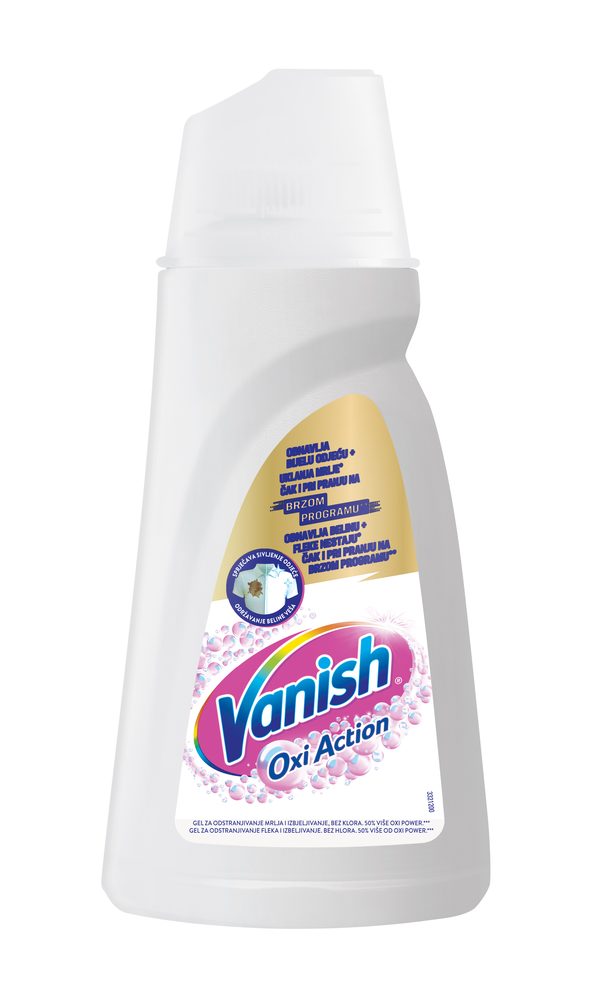 Vanish Oxi Action koncentrirani gel za odstranjivanje mrlja za bijelo rublje 1000ml